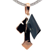 Two Tone Solid Gold Cross pendant
